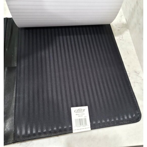 Case It Black Faux Leather Padfolio with Notepad Multi-Slot Organizer & Pockets - Picture 6 of 9